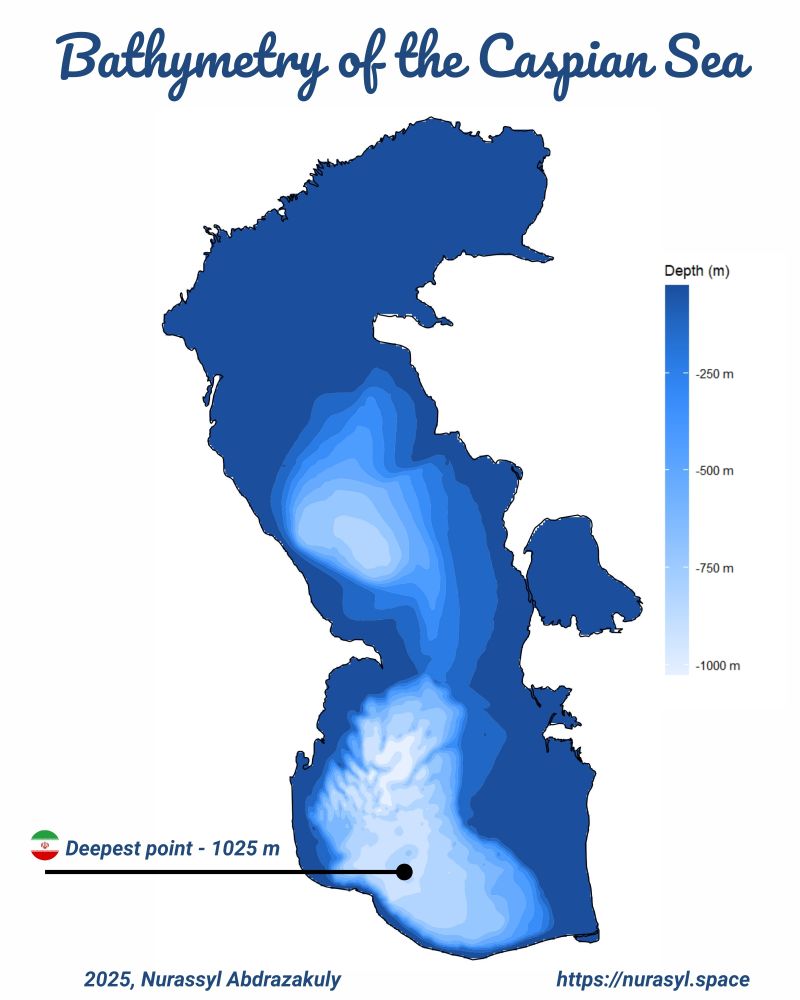 Bathymetry of the Caspian Sea